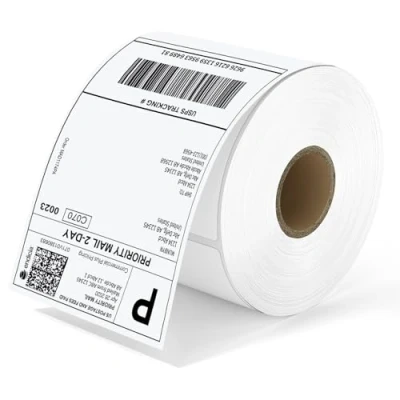 Abbildung von MUNBYN Thermopapier Versandetiketten 4x6 DHL Etiketten (100 mm x 150 mm), Wasserfester Versandaufkleber für Labeldrucker BPA/BPS frei (500 Stück)