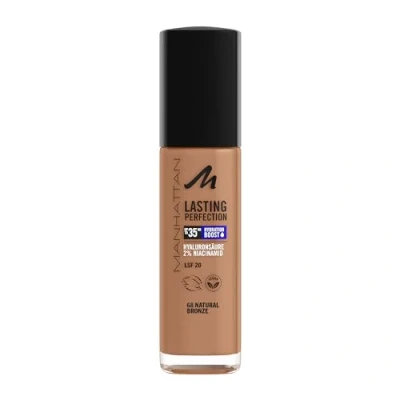 Abbildung von Manhattan Lasting Perfection 35 HR Make up, ultra langanhaltendes Flüssig Fb. 68, Natural Bronze