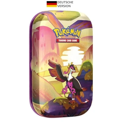 Abbildung von Pokémon Sammelkartenspiel: Mini Tin Box Karmesin &amp; Purpur Nebel der Sagen Beatori (2 Boosterpacks 1 Stickerbogen)
