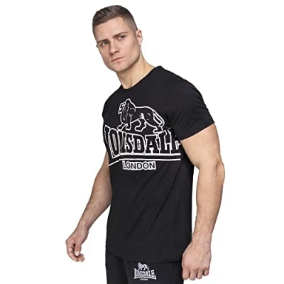 Abbildung von Lonsdale London Langsett Männer T Shirt schwarz 3XL 100% Baumwolle Streetwear