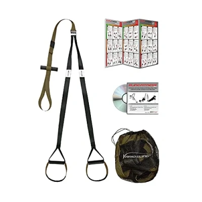 Abbildung von Variosling Sling Trainer Modell 2024 mit Schlingentrainer Türanker DVD und Übungsposter!