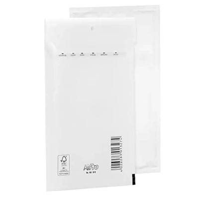 Abbildung von 10 Luftpolsterumschläge Polsterumschlag Versandtaschen Bantex B2 (225 x 140 mm) 12/B, Weiß, mit Selbstklebeverschluss