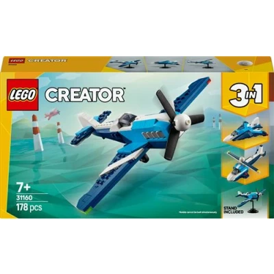 Abbildung von LEGO Creator 3in1 Flieger: Rennflugzeug Spielzeug Umbaubar in Jet oder Hubschrauber Modell Fahrzeug Bauset für Jungen und Mädchen ab 7 Jahren Geschenkidee zum Geburtstag 31160