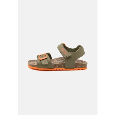 Abbildung von Geox Ghita BOY Riemensandalette für Kinder, Größe: 38, Military/orange Schuhe