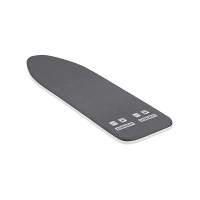 Abbildung von Leifheit schwarzer Bügelbrettbezug Thermo Reflect Black S/M, für Bügelflächen bis max. 125 x 40 cm, Dampfbügeleisen, mit Hitze und Dampfreflektion schnelleres Bügeln, elastischem Gummizug