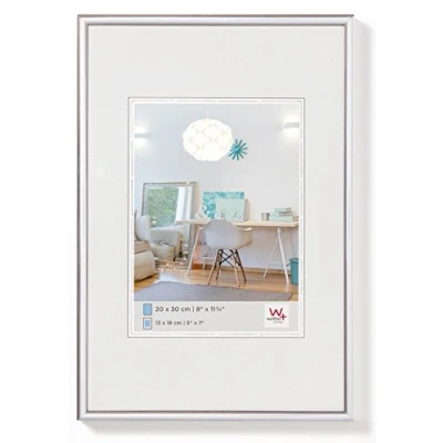 Abbildung von walther design Bilderrahmen silber 20 x 30 cm New Lifestyle Kunststoffrahmen KV030S