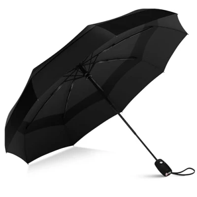 Abbildung von Repel Umbrella Windproof Travel Umbrellas for Rain Easy Auto Open Close, Durable &amp; Compact Umbrella, Strong Fiberglass Frame, Waterproof Canopy Backpack, Purse, Portable
