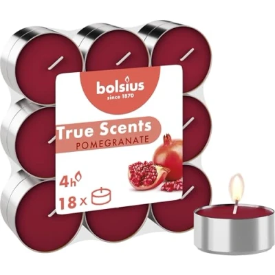 Abbildung von Bolsius True Scents 18 Teelichter Vanille Brenndauer: 4 Stunden Innendekoration natürliche Extrakte mit natürlichem veganem Wachs