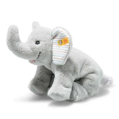 Abbildung von Steiff 242656 Floppy Trampili Elefant, 20cm, Gray Violet, Plüschtier liegend