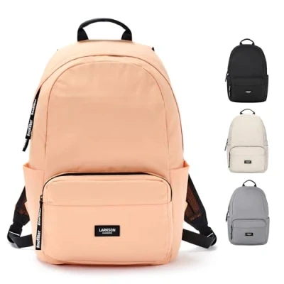 Abbildung von LARKSON Schulrucksack Mädchen &amp; Jungen Teenager Orange No 3 Rucksack Damen Herren für Schule 16&quot; Laptopfach Aus Recyceltem PET Wasserabweisend