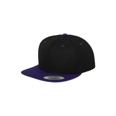 Abbildung von Flexfit Unisex Classic Snapback 2 Tone Cap Kappe, Black/Purple, One Size