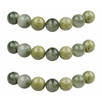 Abbildung von MJDCB Perlen zum Auffädeln 8mm 45 stück Grasgrün Jade Halbedelsteine mit Loch Natürliche Lose Runde Steinperlen für Herstellung Schmuck Armbänder Halsketten