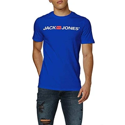 Abbildung von JACK &amp; JONES Jjecorp Logo Tee SS Crew Neck Noos T Shirt Herren Gr. 56, Blau (Surf The Web)