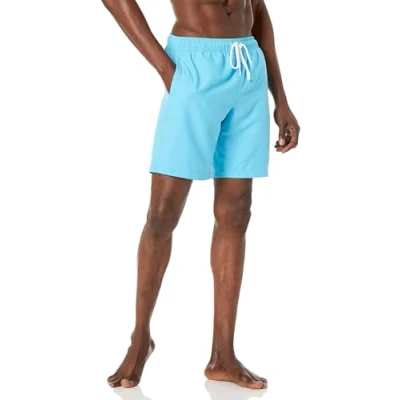 Abbildung von Amazon Essentials Herren Badehose, Schnell Trocknend, 23 cm, Aquablau, XL