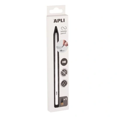 Abbildung von APLI 19830 Unendlichkeitsstift mit weißem Körper, Ewiger Bleistift ohne Tinte Nachfüllmine