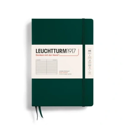 Abbildung von LEUCHTTURM1917 367256 Notizbuch Medium (A5), Hardcover, 251 nummerierte Seiten, Forest Green, liniert