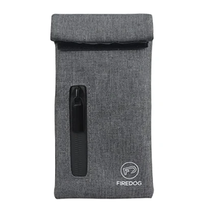 Abbildung von FIREDOG geruchsdichte Taschen, Stofftasche für Hunde, getestet, 7,6 x 15,2 cm, kleine Aufbewahrungstasche Reisen, Grau