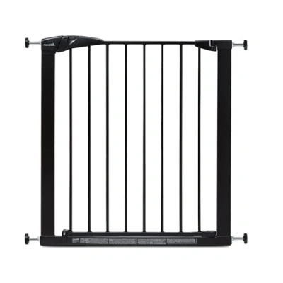 Abbildung von Munchkin Lindam Türgitter für Babys, ausziehbares Türschutzgitter &amp; Treppenschutz zum Klemmen, ideal Kinder und Haustiere, ohne Bohren, 76 82 cm, schwarz