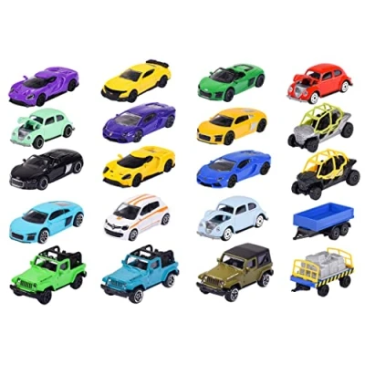 Abbildung von Majorette Discovery 20 teiliges Set, Verschiedene Spielzeugautos, mit Freilauf, Federung und Teilen zum Öffnen, für Kinder ab 3 Jahren, Aufbewahrungsbox 212058595