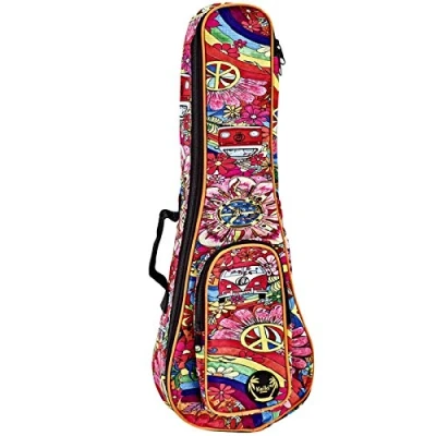 Abbildung von Ortega Guitars Gigbag für Sopran Ukulelen mit Schultergurten Peace 68 (KUB SO)