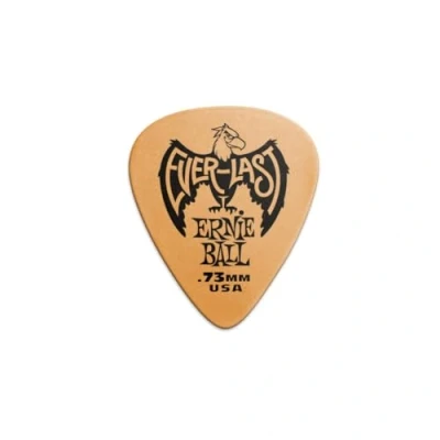 Abbildung von Ernie Ball 0,73 mm Everlast Picks, Orange, 12er Pack