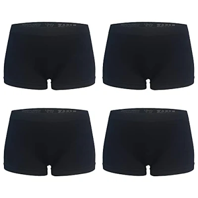 Abbildung von Libella Damen Boxershorts Panties Microfaser Unterwäsche 4er Pack Seamless 3908 BL S/M