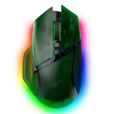 Abbildung von Razer Basilisk V3 Pro 35K Phantom Green Edition anpassbare kabellose ergonomische RGB Gaming Maus optischer DPI Sensor (4 Wege Scrollrad, 13 Tasten)