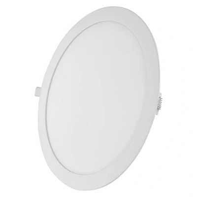 Abbildung von EMOS LED Panel 25 W, runde 2000 lm Einbauleuchte, Deckenleuchte in Weiß mit Durchmesser 30 cm, extra flach, Einbautiefe 2,1 Lichtfarbe warmweiß 3000 K, inkl. Treiber