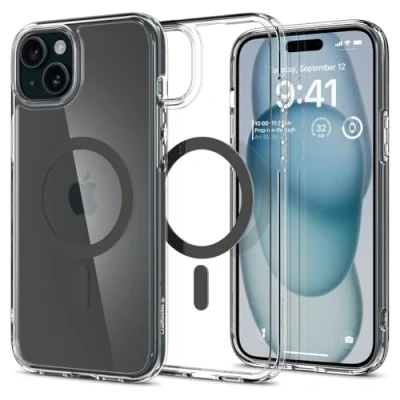 Abbildung von Spigen Ultra Hybrid TPU Magfit Back Cover Schwarz Apple iPhone 15