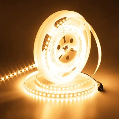 Abbildung von JOYLIT 24V LED Streifen 5M Warmweiss 3000K 7500LM Sehr Hell CRI 90+, CE UL Profi 90W 2835 SMD 120LEDs/M Hohe Dicht Selbstklebend Licht Band Weiß, IP20 Innen Strip Beleuchtung für Wohnen, Gewerbe