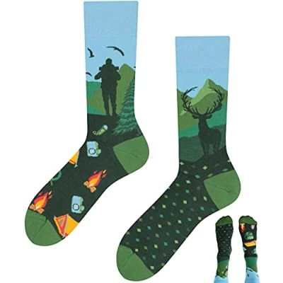 Abbildung von TODO Colours Socken Lustig mit Motiv für Herren und Damen Lustige, Mehrfarbige, Verrückte (39 42, Ostersocken)