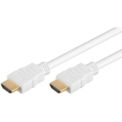 Abbildung von PremiumCord 4K High Speed ​​HDMI + Ethernet Kabel 15 m, Kompatibel mit Video 2160p, FULL HD 1080p, Deep Color, 3D, ARC, HDR, 3x geschirmt, 10,2Gbps, vergoldete Anschlüsse, weiß