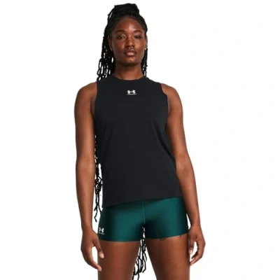 Abbildung von Under Armour Rival Muscle TANK Top, Damen, Größe: Large, Shaded fuchsia/white