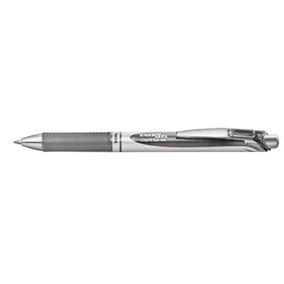 Abbildung von Pentel EnerGel XM BL77 Gelschreiber mit Druckmechanik, grau (1 Stück)