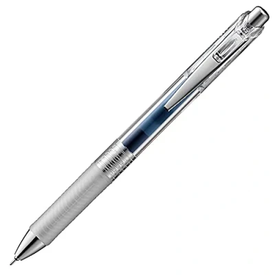 Abbildung von Pentel Energel Pure BLN75TL Cax Gel Tintenroller, Nadelspitze, Druckmechanik, Marineblau, 1 Stück (1er Pack)