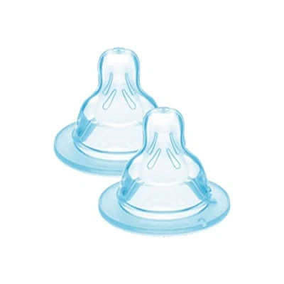 Abbildung von MAM Set mit 2 Saugern Größe 2, mittlerer Fluss, aus SkinSoft Silikon, ab Monaten