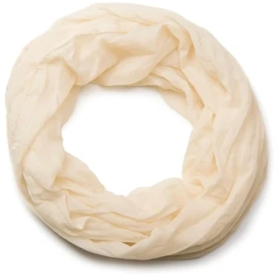 Abbildung von styleBREAKER leichter unifarbener Loop Schlauchschal Sommerschal aus fließendem Material Seidiges Halstuch für Damen &amp; Herren Weich, Luftig Modisch 77 x 46 cm, Farbe:Creme Beige