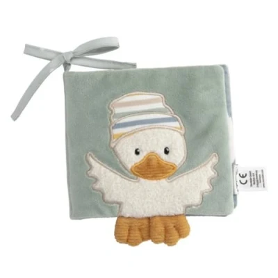 Abbildung von Baby Spielbuch Ente Edda Lou, Stoff Bilderbuch zum Anbinden, mit Quietsche und Knisterpapier, Spielzeug für Jungen Mädchen