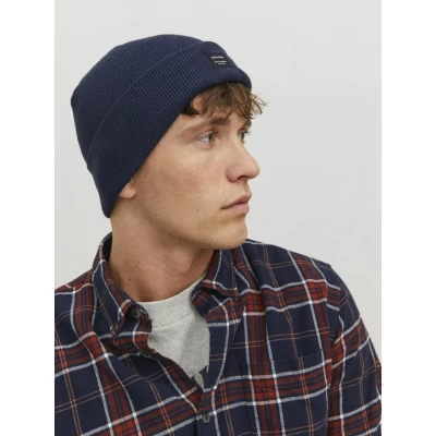 Abbildung von Jack &amp; Jones Jacdna Beanie Mütze, Herren, Größe: One Size, Navy blazer