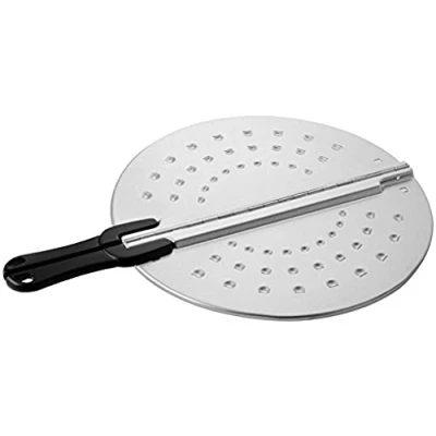 Abbildung von Fackelmann Spritzschutz aus Edelstahl, Spritzschutzdeckel für Pfannen bis Ø 28 cm, Spritzschutzsieb das Braten ohne Fettspritzer (Farbe: Silber/Schwarz), Menge: 1 Stück