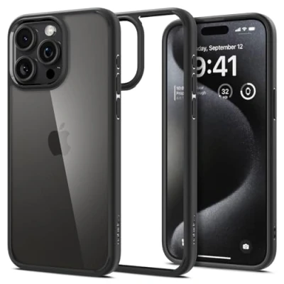 Abbildung von Spigen Ultra Hybrid TPU Back Cover Schwarz Apple iPhone 15 Pro Max