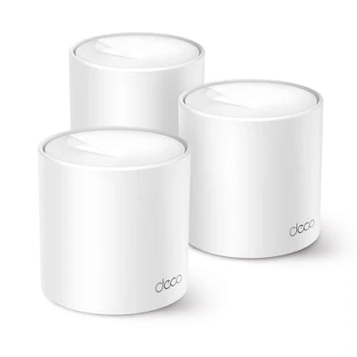 Abbildung von TP Link Deco X1500 Mesh WLAN Set (3 Pack), 𝐖𝐢 𝐅𝐢 𝟔 AX1500 Dual Band Router &amp; Repeater, 2X Gigabit Ports für Jede Einheit, Häuser mit 4 5 Schlafzimmern, Umfassender Jugendschutz, WPA3