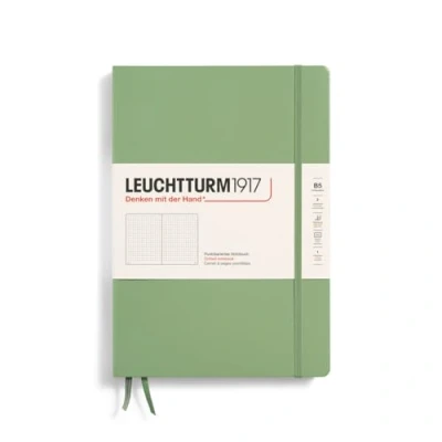 Abbildung von LEUCHTTURM1917 366172 Notizbuch Composition (B5), Hardcover, 219 nummerierte Seiten, Salbei, Dotted