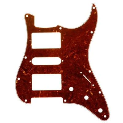 Abbildung von Musiclily Pro 11 Löcher HSH Strat Pickguard Gitarren Schlagbrett für Fender American/Mexican Standard Stratocaster Modern Style E Gitarre,4 lagig Vintage Tortoise