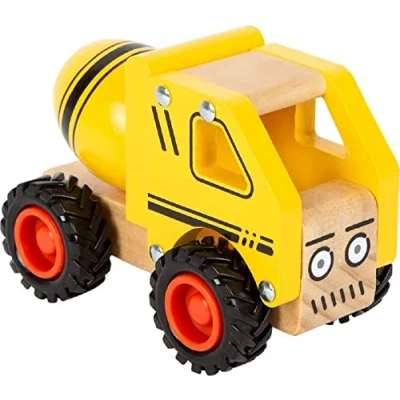 Abbildung von small foot Betonmischer, Spielfahrzeug für Kinder aus Holz, mit gummierten Rädern, ab 18 Monaten, 12286