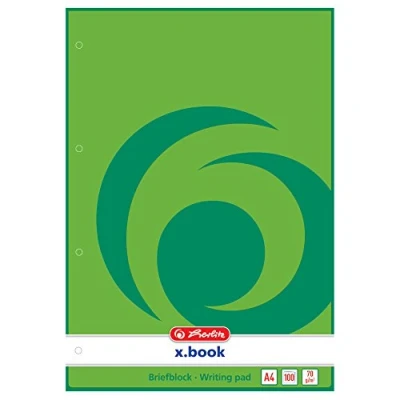 Abbildung von Herlitz 733402 Briefblöcke A4/100 (blanko/gelocht) 5er Packung