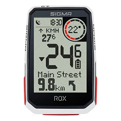 Abbildung von Sigma Rox 4.0 Sender Set Fahrradcomputer Weiß Einheitsgröße