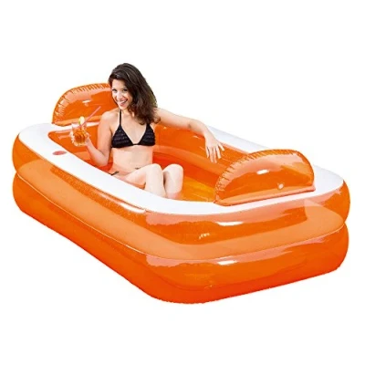 Abbildung von Happy People Relax und Genießer Pool, orange, 195x122x50cm