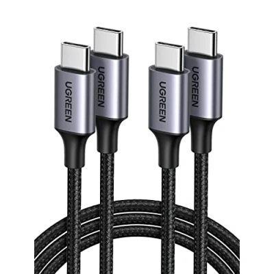 Abbildung von UGREEN USB C auf Kabel 2 Stück 60W PD 3.0 PPS Ladekabel Pack kompatibel mit iPhone 16 Pro Max, 15, Galaxy S24 A55 A35 Pixel 9 MacBook Air iPad Pro/Air 2024 Steam Deck usw. (2M)