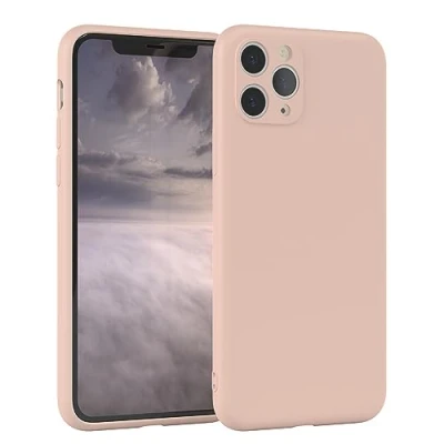 Abbildung von EAZY Case Silikonhülle für iPhone 11 Pro Hülle Silikon Rosa weich stoßfeste Handyhülle Schutzhülle mit Kameraschutz Dünn Premium Schutz Cover TPU Phone Bumper in Altrosa Pastell